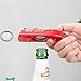 2 Pack Bottle Opener Creative Bottle Opener Cap Gun Plastic Beer Bottle Opener Cap Launcher Shooter for Home Bar Party Drinking Game (Red and Grey)