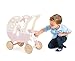 Le Toy Van Honeybake Collection Pink Wooden Sweet Dreams Pram Baby Doll Stroller Premium Wooden Toys for Kids Ages 3 Years & Up