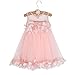 puseky Flower Girl Dress Sleeveless Bowknot Children Tulle Tutu Ball Gown Casual Party Dress