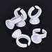 EBOOT 100 Pack Makeup Glue Rings Tattoo Glue Holder Disposable Plastic Nail Art Eyelash Extension Rings
