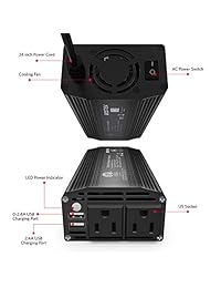 Inversor de alimentación BESTEK 300 W DC 12 V a 110 V AC coche Inversor con 4.2 A Dual USB adaptador de coche