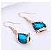 JAGENIE Waterdrop Design Rhinestone Pendant Necklace Hook Earrings Chic Lady Jewelry Set