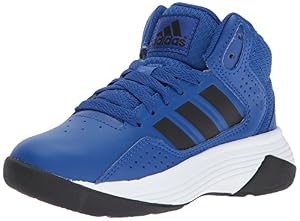 Image of adidas Kids' Cloudfoam Ilation Mid Basketball Shoe, Collegiate Royal/Black/White, 1 Medium US Little Kid