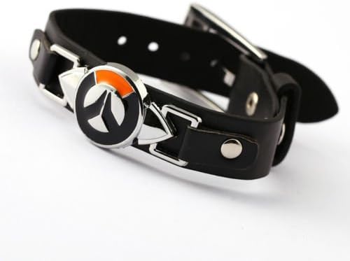 Flamboyantgoods Game Peripheral Overwatch Theme Enamel Leather Wristbands Bracelet Cosplay Gift