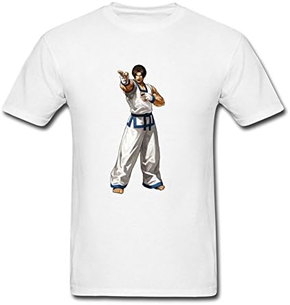FUSHUONT88M Men's King Of Fighters KOF Kim Kaphwan T-shirt Size M White