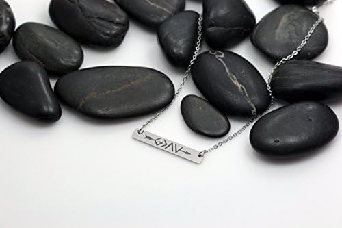 God Is Greater Than The Highs And Lows ARROW Religious Bar Necklace | Engraved SILVER Toned Jewelry