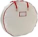 Household Essentials 2630 Heavy Duty Christmas Wreath Storage Bag with Red Trim | Holds Large Xmas Wreaths up to 30 inches