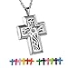 HooAMI Silver Cross Aromatherapy Essential Oil Diffuser Necklace Locket Pendant