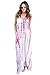UBetterM Womens Maxi Dress Tie Dye Print Boho Pocketed Maxi Dress