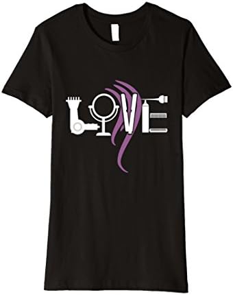 Womens Hairdresser Love Funny T-Shirt Cute Hair Stylist Gift Medium Black