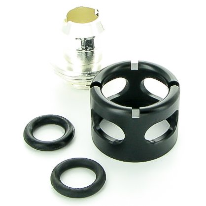Monsoon G1/4" to 7/16" ID, 5/8" OD Free Center Compression Fitting for Soft Tubing, Matte Black, 6-Pack - Thumbnail 2