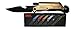 2x 2 NEW Rogue River Tactical Folding Rescue Knives Gold 6-in-1 Multitool Survival Pocket Knife with Fire Starter, LED Flashlight Bottle Opener Seat Belt Cutter and Windows Breaker