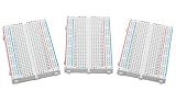 Breadboard Solderless Prototype PCB Board - ALLUS BB-009 (3pcs) 400 Pin with 4 Power Rails and Double Sided Tape for Raspberry Pi and Arduino