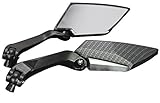 BLACK CARBON MOTORCYCLE CRUISER CUSTOM REARVIEW MINI MIRRORS FOR 2000 Harley-Davidson Dyna Wide Glide EFI FXDWGI