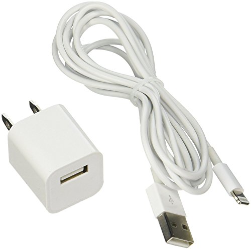 Lightning cable 6ft and wall outlet adapter combo - iph…