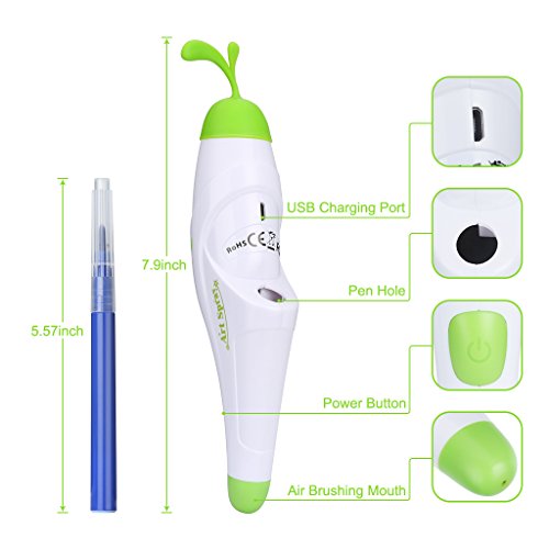 image for Shinehalo Lucky Grass Electric Airbrush Pen for Kids, Airbrush Marker 
