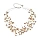 Multi Strand Peach Freshwater Floating Cultured Pearl Necklace