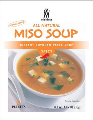 Mishima Instant Soup Mix, Spicy Miso, 1.05-Ounce Packets (Pack of 12)