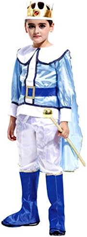 Kalanman Children Boys Halloween Dress Up & Role Play Costume Medieval Prince King Warrior Outfit