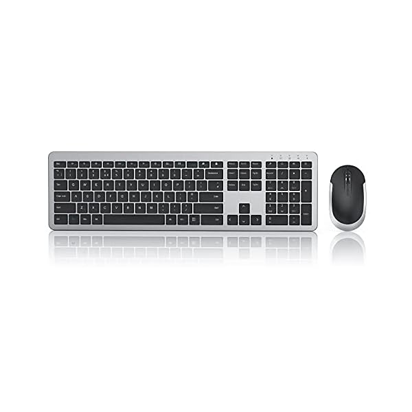Seenda-Wireless-Keyboard-and-Mouse-Full-Size-Keyboard-and-Mouse-Set-Low-Profile-Compact-Wireless-Mouse-and-Keyboard-for-WindowsComputerPCLaptop-Space-Grey Seenda Wireless Keyboard and Mouse, Full-Size Keyboard and Mouse Set, Low Profile Compact Wireless Mouse and Keyboard…