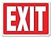 Exit Red Background Sign, 10x14 Inches, Rust Free .040 Aluminum, Fade Resistant, Made in USA