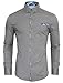 TAM WARE Mens Premium Casual Inner Contrast Dress Shirt TWNMS310S-1-GRAY-XL