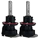 GENSSI HID Xenon Replacement Light Bulbs H13 9008 Bi-Xenon Low/High 6000K Super White (Pack of 2)