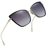 Joopin Fashion Cat Eye Sunglasses Women Retro Transparent Frame Brand Sun Glasses(Black)