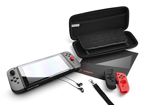 Snakebyte snakebyte NSW Starter Kit Pro for Use with Nintendo Switch Accessory Pack 9-in-1 Including Screen Glass Protector/Headphones - Nintendo Switch;