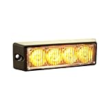 LAMPHUS SolarBlast SBLH04 LED Strobe Grille Flashing Lights [22 Modes] [4 Watt] [TIR] [Weatherproof] Warning Lights for Police & Firefighter Emergency Vehicles - Amber/Amber