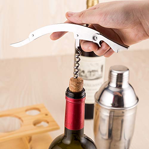 Xena 9 Piece Stainless Steel Bar Cocktail Shaker Set Bamboo Holder Barware Bartender Utensils Kit Accessories
