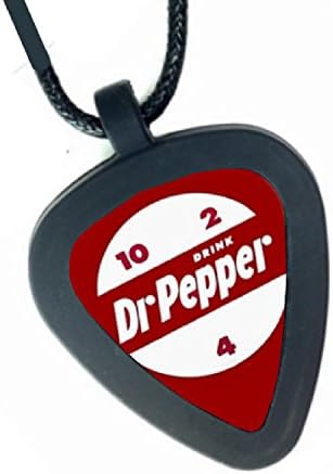 Doctor Dr. Pepper Soda Drink 10 4 2 Pickbandz Mens or Womens Real Guitar Pick Necklace
