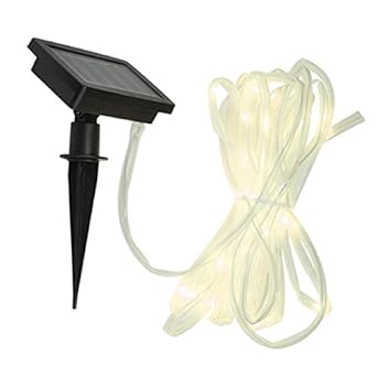 Gravidus Solar-Lichterschlauch mit 50 Warmweißen LED´s