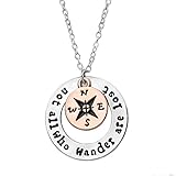 HENGSONG Plated Silver Necklace Pendant Printed Words
