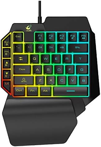 Amazon Co Jp Qsxr モバイルタブレットラップトップpubgゲーム用左手用キーボード片手キーボードメカニカルフィールゲームキーボード 色 English Keyboard ホーム キッチン