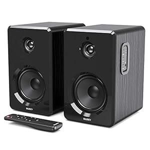Majority D40 Actieve boekenplankspeakers, stereo hifi met versterker en meerdere audio- en geluidopties, Bluetooth…