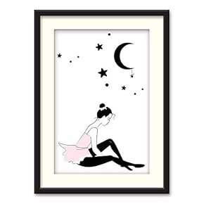 SIGNFORD Black Framed Canvas Wall Art Elegant Ballerina...