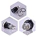 Ulincos® Momentary Push Button Switch U16F1 1NO1NC Black Metal Shell with White LED Ring Suitable for 16mm 5/8