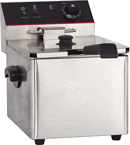 Click Here to See More Images Hakka Commercial Stainless Steel Deep Fryers Electric Professional Restaurant Grade Turkey Fryers (8L)