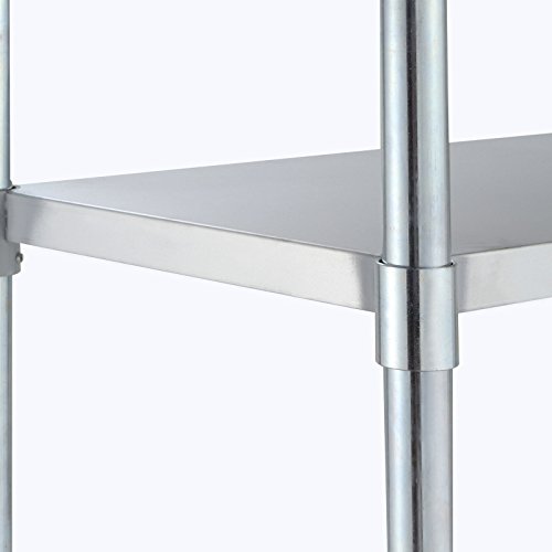 SUNCOO Commercial Stainless Steel Work Food Prep Table for kitchen (48 in Long x 24 in Deep without Backsplash)