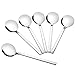 Doryh 7.3 Inch Premium Stainless Steel Round Soup Spoons, Set of 12