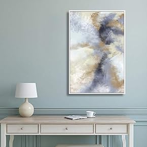 Framed Canvas Home Artwork Decoration Abstract Color Canvas Wall Art for Living Room, Bedroom - 16x24 inches