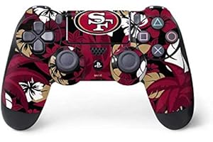 Skinit Decal Gaming Skin Compatible with PS4 Controller - Officially Licensed NFL San Francisco 49ers Tropical Print Design