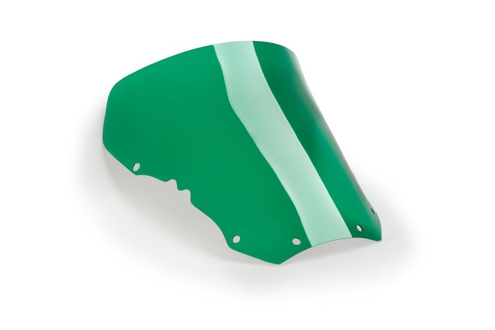 Puig 0626V High and aerodynamic Touring windscreen in 4 mm CN acrylic with rounded profile, flat upper area and deflectors that improve protection, Green