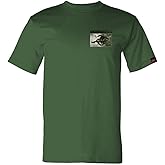 Winchester Official - Legend Collection - Made in The USA Half Camo Rider Short Sleeve 100% Cotton T-Shirt for Men