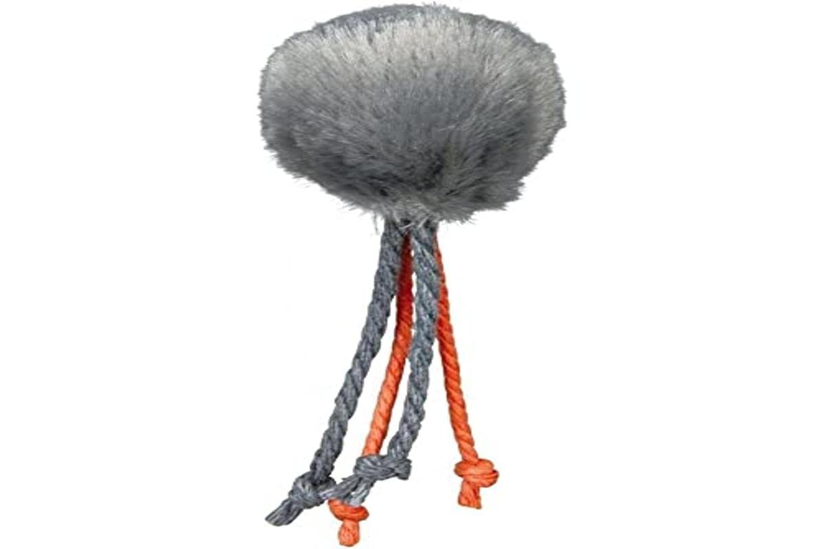 Trixie 100 plush balls with bell/feather