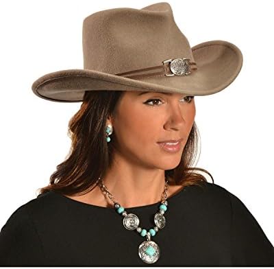 Master Hatters Women's Juniper Wool Felt Cowgirl Hat Prairie Small Apparel