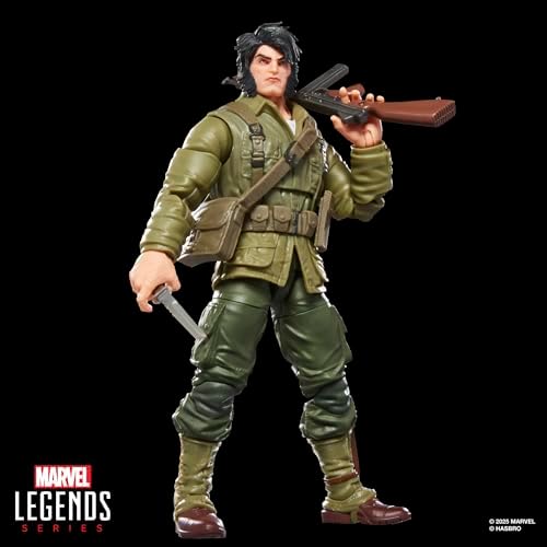 Hasbro Marvel Legends Series - Wolverine (WWII Logan), action figure ispirata ai fumetti degli X-Men