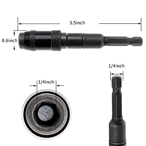 Pivot Drill Bit Holder 2Pcs, 1/4" Quick Release Hex Pivoting