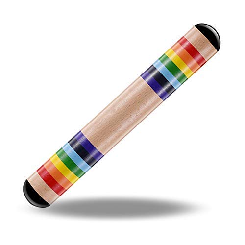 Wooden Rainstick Musical Instrument, Multicolor - Introduces Music & Rhythm, Promotes Dexterity & Creativity
